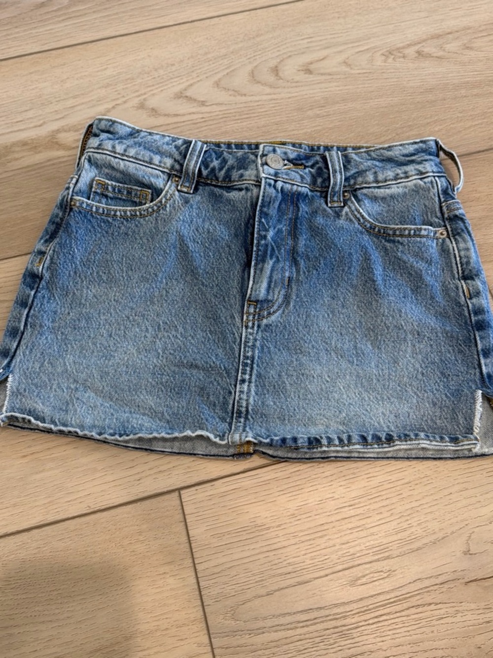 PacSun Light Blue Washed Denim Mini Skirt